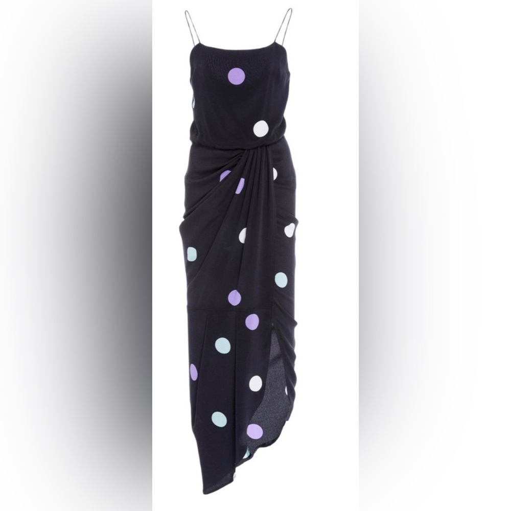 NWT Derek Lam 10 Crosby silk Polka dot long maxi dress size 6